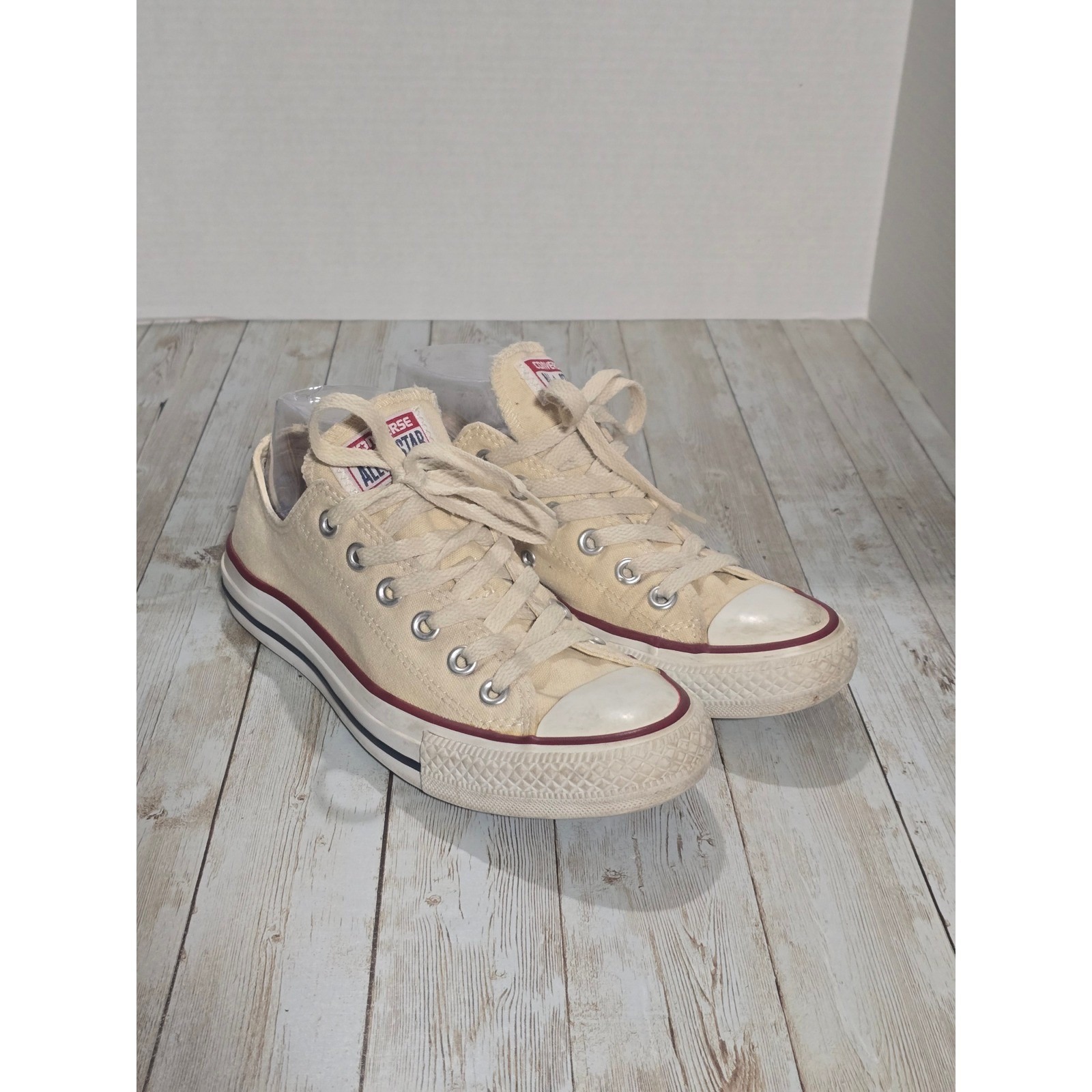 Converse Chuck W 7, M 5 Taylor All Star Low Top Unbleached Ivory Off White